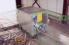 負圧器・除塵装置及び排風ダクトの設置